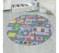 Paco Home Tapis De Jeu Tapis pour Enfants Chambre d'enfant Motifs Rues, Gris, Dimension:100x200 cm