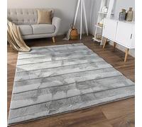 Paco Home Tapis de Salon Doux et Moelleux Moderne Bubble Fourrure Design géométrique Effet de Profondeur élevé, Dimension:160x220 cm, Couleur:Gris 4