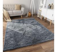 Paco Home Tapis de Salon Doux et Moelleux Moderne Bubble Fourrure Design géométrique Effet de Profondeur élevé, Dimension:80x150 cm, Couleur:Anthracite 5