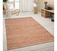 Paco Home Tapis De Salon Fibres Naturelles Artisanal Jute Chiné Motif Moderne Style Boho, Dimension:120x170 cm, Couleur:Naturelle 4