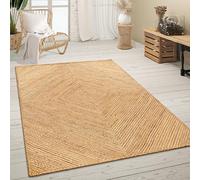 Paco Home Tapis De Salon Fibres Naturelles Artisanal Jute Chiné Motif Moderne Style Boho, Dimension:200x290 cm, Couleur:Naturelle 5