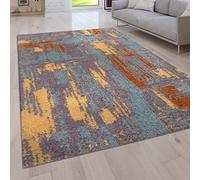 Paco Home Tapis De Salon Poil Long Shaggy Vintage Motif Abstrait Moderne, Dimension:160x220 cm, Couleur:Multicolore 3