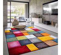 Paco Home Tapis De Salon Poils Ras Moderne Motif Geometrique 3D, Dimension:240x330 cm, Couleur:Multicolore