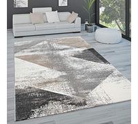 Paco Home Tapis De Salon Tapis De Salon Poils Ras Pastel Tapis Vintage Divers Styles, Dimension:120x170 cm, Couleur:Gris