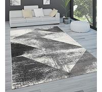 Paco Home Tapis De Salon Tapis De Salon Poils Ras Pastel Tapis Vintage Divers Styles, Dimension:160x230 cm, Couleur:Anthracite