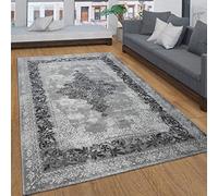 Paco Home Tapis De Salon Tapis De Salon Poils Ras Vintage Design Orient Divers Styles, Dimension:120x170 cm, Couleur:Gris