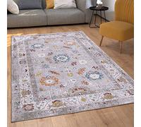 Paco Home Tapis De Salon Tapis Poils Ras Motif Oriental Ornements Tapis Vintage, Dimension:120x160 cm, Couleur:Multicolore 3