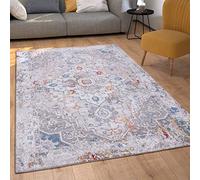 Paco Home Tapis De Salon Tapis Poils Ras Motif Oriental Ornements Tapis Vintage, Dimension:120x160 cm, Couleur:Multicolore