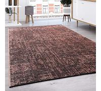 Paco Home Tapis De Salon Tissage Plat Moderne Uni Pastel Franges, Dimension:80x150 cm, Couleur:Taupe