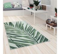 Paco Home Tapis d'extérieur résistant aux intempéries, pour couloir, balcon, palmiers, jungle, motif floral bohème, vert, dimensions : 60 x 110 cm, couleur : vert 4
