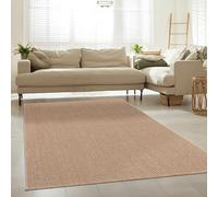 Paco Home Tapis d'intérieur et d'extérieur pour Salon, Balcon, Cuisine et Couloir - Look Naturel en Jute, uni, Robuste, résistant aux intempéries, Dimension:160x220 cm