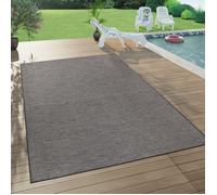 Paco Home Tapis Extérieur Balcon Terrasse Gris Rose Vert Couleurs Pastel Tissage À Plat, Dimension:120x160 cm, Couleur:Gris