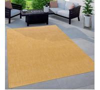 Paco Home Tapis Intérieur Et Extérieur Balcon Terrasse Tapis Cuisine Monochrome Moucheté, Dimension:140x200 cm, Couleur:Jaune