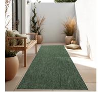 Paco Home Tapis Intérieur Et Extérieur Balcon Terrasse Tapis Cuisine Monochrome Moucheté, Dimension:80x150 cm, Couleur:Vert