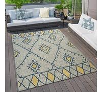 Paco Home Tapis Extérieur Tapis Cuisine Balcon Terrasse Divers Motifs Couleurs Tailles, Dimension:160x220 cm, Couleur:Jaune
