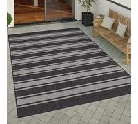 Paco Home Tapis Exterieur Terrasse Balcon Tapis Cuisine Moderne Motif Geometrique Motif Abstrait, Dimension:80x150 cm, Couleur:Gris