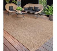 Paco Home Tapis Exterieur Terrasse Salon Cuisine Lavable en Machine Motif Boho Uni, Dimension:200x280 cm, Couleur:Beige 2