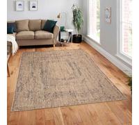Paco Home Tapis Exterieur Terrasse Salon Cuisine Lavable en Machine Motif Boho Uni, Dimension:80x150 cm, Couleur:Beige 4