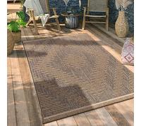 Paco Home Tapis Exterieur Terrasse Salon Cuisine Motif Boho Motif Fleuri Motif Geometrique, Dimension:120x160 cm, Couleur:Beige 4