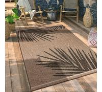 Paco Home Tapis Exterieur Terrasse Salon Cuisine Motif Boho Motif Fleuri Motif Geometrique, Dimension:80x150 cm, Couleur:Beige 2