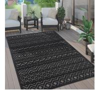 Paco Home Tapis Exterieur Terrasse Salon Cuisine Scandinave Ethnique Uni 3D Anthracite 120x160 cm