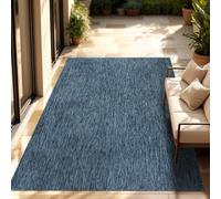 Paco Home Tapis Intérieur Et Extérieur Balcon Terrasse Tapis Cuisine Monochrome Moucheté, Dimension:160x220 cm, Couleur:Bleu