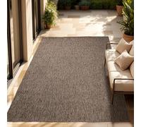Paco Home Tapis Intérieur Et Extérieur Balcon Terrasse Tapis Cuisine Monochrome Moucheté, Dimension:300x400 cm, Couleur:Taupe