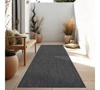Paco Home Tapis Intérieur Et Extérieur Balcon Terrasse Tapis Cuisine Monochrome Moucheté, Dimension:60x100 cm, Couleur:Anthracite