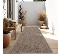Paco Home Tapis Intérieur Et Extérieur Balcon Terrasse Tapis Cuisine Monochrome Moucheté, Dimension:60x100 cm, Couleur:Taupe