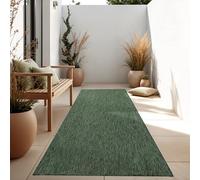 Paco Home Tapis Extérieur Balcon Terrasse Tapis Cuisine Uni Motif Moucheté Vert Vert 80x150 cm
