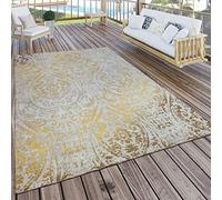 Paco Home Tapis Intérieur Et Extérieur Orient Motif Jaune Crème, Dimension:120x170 cm