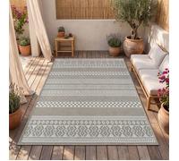 Paco Home Tapis Intérieur & Extérieur Balcon Cuisine Motif Boho Moderne Beige Blanc Cassé Beige 60x100 cm