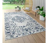 Paco Home Tapis Intérieur & Extérieur Balcon Terrasse Cuisine Jardin Moderne, Dimension:80x150 cm, Couleur:Bleu 11