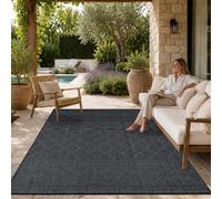 Paco Home Tapis Intérieur & Extérieur Balcon Terrasse Cuisine Motif Ethnique Boho Moderne, Dimension:80x250 cm, Couleur:Anthracite 2