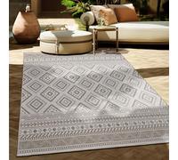 Paco Home Tapis Intérieur & Extérieur Balcon Terrasse Cuisine Motif Ethnique Boho Moderne, Dimension:80x150 cm, Couleur:Beige 2