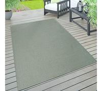 Paco Home Tapis Intérieur & Extérieur Terrasse Et Balcon Monochrome Structuré, Dimension:120x160 cm, Couleur:Vert