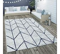 Paco Home Tapis Intérieur & Extérieur Tissage À Plat Géométrique Motif Scandinave en Blanc, Dimension:160x230 cm