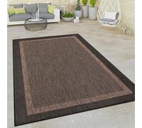 Paco Home Tapis Intérieur & Extérieur Tissage À Plat Moderne Bordure Motif Oriental Anthracite, Dimension:240x340 cm