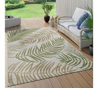 Paco Home Tapis Intérieur & Extérieur Tissage À Plat Moderne Design Jungle Palmiers en Pastel Vert, Dimension:60x100 cm