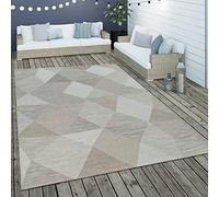 Paco Home Tapis Intérieur & Extérieur Tissage À Plat Motif Géométrique Motif Losanges en Beige, Dimension:80x150 cm