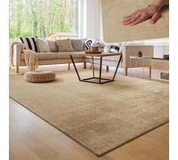 Paco Home Tapis Moderne Doux Salon À Poils Courts Lavable Fluffy Uni Effet Fourrure Intemporel Élégant Antidérapant Facile À Entretenir, Dimension:140x200 cm, Couleur:Beige 2