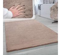 Paco Home Tapis Poils Longs Salon Fausse Fourrure Imitation Fourrure De Lapin Très Douce Beige, Dimension:200x290 cm