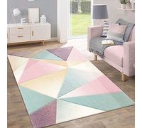 Paco Home Tapis Poils Ras Moderne Tendance Pastel Géométrique Inspiration Multicolore, Dimension:240x320 cm