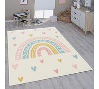 Paco Home Tapis pour Enfant Chambre d'enfant Fille Garçon Différents Motifs Et Tailles, Dimension:160 cm Rond, Couleur:Crème 4