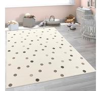 Paco Home Tapis pour Enfant Chambre d'enfant Fille Garçon Différents Motifs Et Tailles, Dimension:200 cm Rond, Couleur:Beige 3
