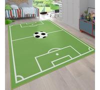Paco Home Tapis pour Enfants, Tapis De Jeux Chambre d'enfant avec Motif Football, Vert, Dimension:120x160 cm