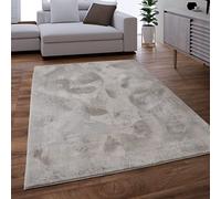 Paco Home Tapis Salon Chambre Adulte Poil Long Shaggy Lavable en Machine Moelleux Pelucheux Gris, Dimension:60x90 cm