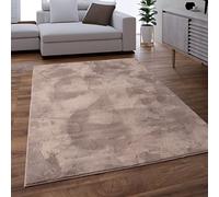 Paco Home Tapis Salon Chambre Adulte Poil Long Shaggy Moelleux Pelucheux Beige Taupe, Dimension:60x90 cm