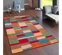 Paco Home Tapis Salon Chambre Adulte Poils Ras Motif Ethnique Motif Geometrique Tissé A La Main, Dimension:200x300 cm, Couleur:Multicolore
