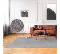 Paco Home Tapis Salon Chambre Adulte Poils Ras Uni Moelleux Lavable en Machine, Dimension:120x160 cm, Couleur:Gris